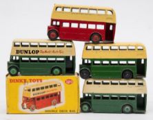 Dinky No 290 Double Decker Bus 'Dunlop The World's master Tyre':, two tone green and cream, boxed,