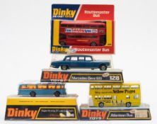 Dinky, a boxed group of four:, comprising 296 Duple Viceroy 37 Luxury Coach, 128 Mercedes-Benz 600,