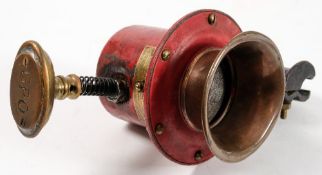 A GPO hand operated cycle klaxon by The Klaxon Co Ltd, London:, No 'C16698',