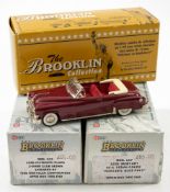 Brooklin Models, a boxed group of three 1/43rd scale model cars:,BRK103 1956 Plymouth Plaza,