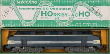Hornby Acho HO gauge Diesel Locomotive No 634:, Co-Co SNCF 060DB5 in blue and cream, boxed.