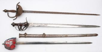 A reproduction basket hilt sword:,