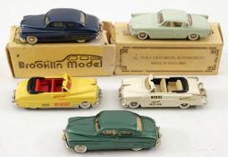 Brooklin Models, a boxed group of five 1/43rd scale model cars:,
