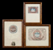 1821 King George IV Coronation, a framed admission ticket to Westminster Abbey:,