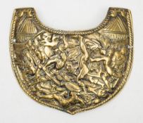 A 19th century cast brass gorget in the 17th century style:,