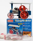 Wilesco (Germany) D405 live steam traction engine:, white roof,