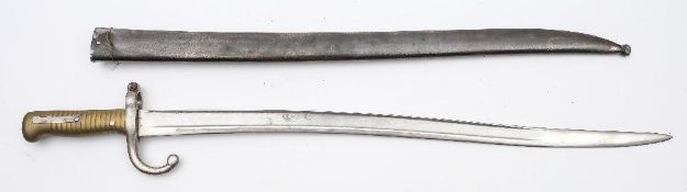 A French 1866 pattern Chassepot sword bayonet:,