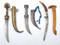 An antler handled kris dagger:,