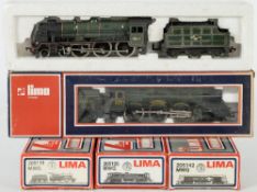 Lima (Italy) OO/HO gauge a boxed group of four steam and diesel electric locomotives:,