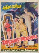 A Belgian single sheet poster for 'Abbot & Costello Meet The Mummy',