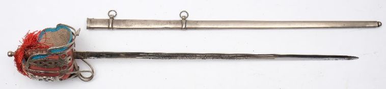 A George V Scottish Officer's basket hilt dress sword:,