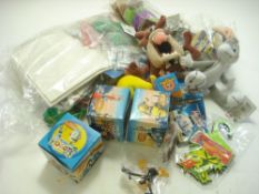A collection of film promotional gifts including 'Thunderbirds':, 'Robots',