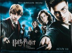 A group of British quad film posters: 'Harry Potter and the Order of the Phoenix', 'Barnyard',