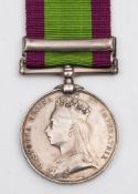 A Victorian Afghanistan Medal with single clasp '3799 Gnr F Evans 11/11th Bde RA'.