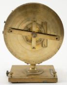A late 19th century lacquered brass level/ dip circle:,