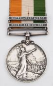 A King's South Africa Medal with two clasps '1187 Sapr W Goodwin RE':.