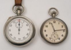 A WWI period S Anderson & Son Mk II military stopwatch:, numbered 5890,