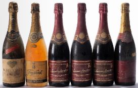 Three bottles of Ackerman Laurance Sparkling wine, one bottle of Freixenet Cava,