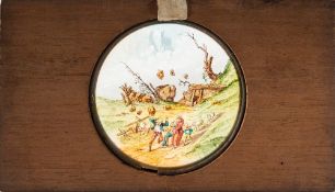 Two late 19th century hand painted magic lantern slides 'Glaciers' and 'Avalanche':, maker unknown,