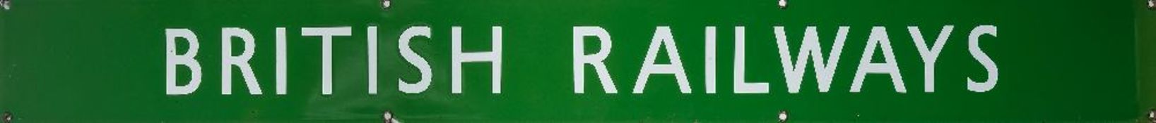 A British Railways green enamel sign:, 14.