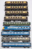 Tri-ang and other OO/HO gauge, a mixed group of Pullman passenger coaches.