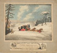 Spooner's Protean Views No 16 'The London mail obstructed by a Snowdrift':,