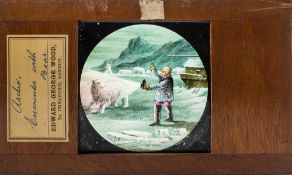 Edward George Wood, London, a group of six hand painted Arctic magic lantern slides:,