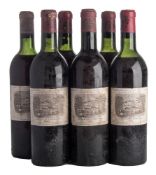 Six Chateau Lafite Rothschild 1962 First growth.