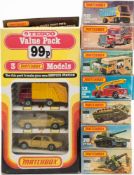 Matchbox Superfast, a group of 1970s/80s issue vehicles:, 13 Snorkel Fire Engine, 70 S-P Gun,