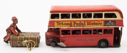 Gescha ( Germany) a No 57-1 tinplate clockwork 'Express Luggage Porter':,