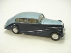 A Tri-ang Spot On Rolls Royce Silver Wraith:, two tone blue with white interior,