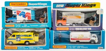Matchbox Super Kings, a group of four commercial vehicles:,