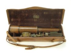 A late 19th/early 20th century 'Davon Patent' 2 inch micro-telescope in leather case:,