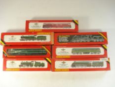 Hornby Railways OO/HO gauge, a boxed group of six locomotives:, R350 A4 loco 'Mallard',