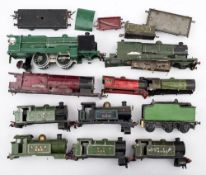 A collection of various O gauge locomotive bodies:, including LNER green No 460, No 463 and others.