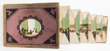 An early 19th century German peep view 'Pferde-Rennen' (The Horse Race):,