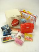 A collection of Odeon Cinema film promotional gifts:, including a 'Dodgeball' watch and dodgeball,