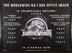 A group of British Quad film posters: 'Jurassic World', 'Ant Man',