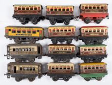 Hornby O gauge M1, a group of twelve Pullman coaches:.