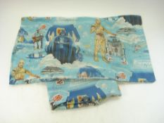 A Vintage Star Wars 'Empire Strikes Back ' single duvet cover and pillowcase:, Black Falcon Ltd,