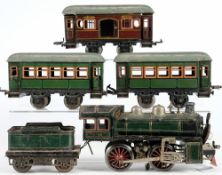 Karl Bub (Germany) a Gauge 1 three rail electric 0-4-0 engine and tender:,
