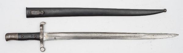A Portugese 1886 pattern Guedes or 'Kropatschek' bayonet:,