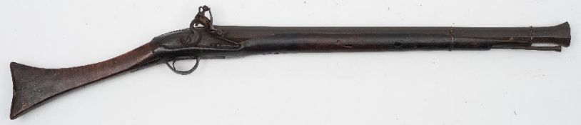 A 19th century Arabic flintlock knee gun:,