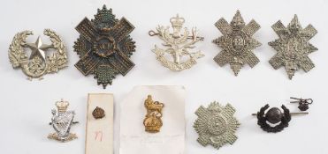 Six reproduction Scottish Regimental badges:, including 92nd and 42nd Gordon Highlanders,