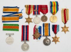A WWI trio to S-82 Pte J Ralph E Kent R':, 1914-15 Star,