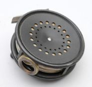 A Hardy 3 5/8 inch 'Perfect' reel:, signed as per title, with agate line guide,