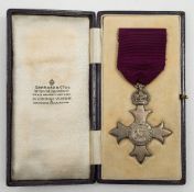 A George V MBE (civil), maker R & S Garrad & Co, London 1919:, in original box of issue.