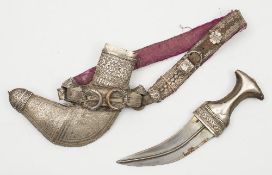 A 19th century Arabic jambiya:,