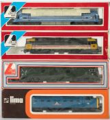Lima (Italy) OO/HO gauge, a boxed group of four diesel locomotives:, BR green 'Western Pioneer' ,