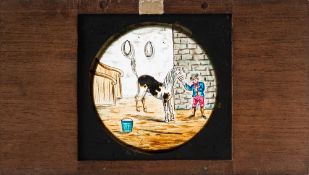 E G Wood & Co, London , two magic lantern lever slides:,